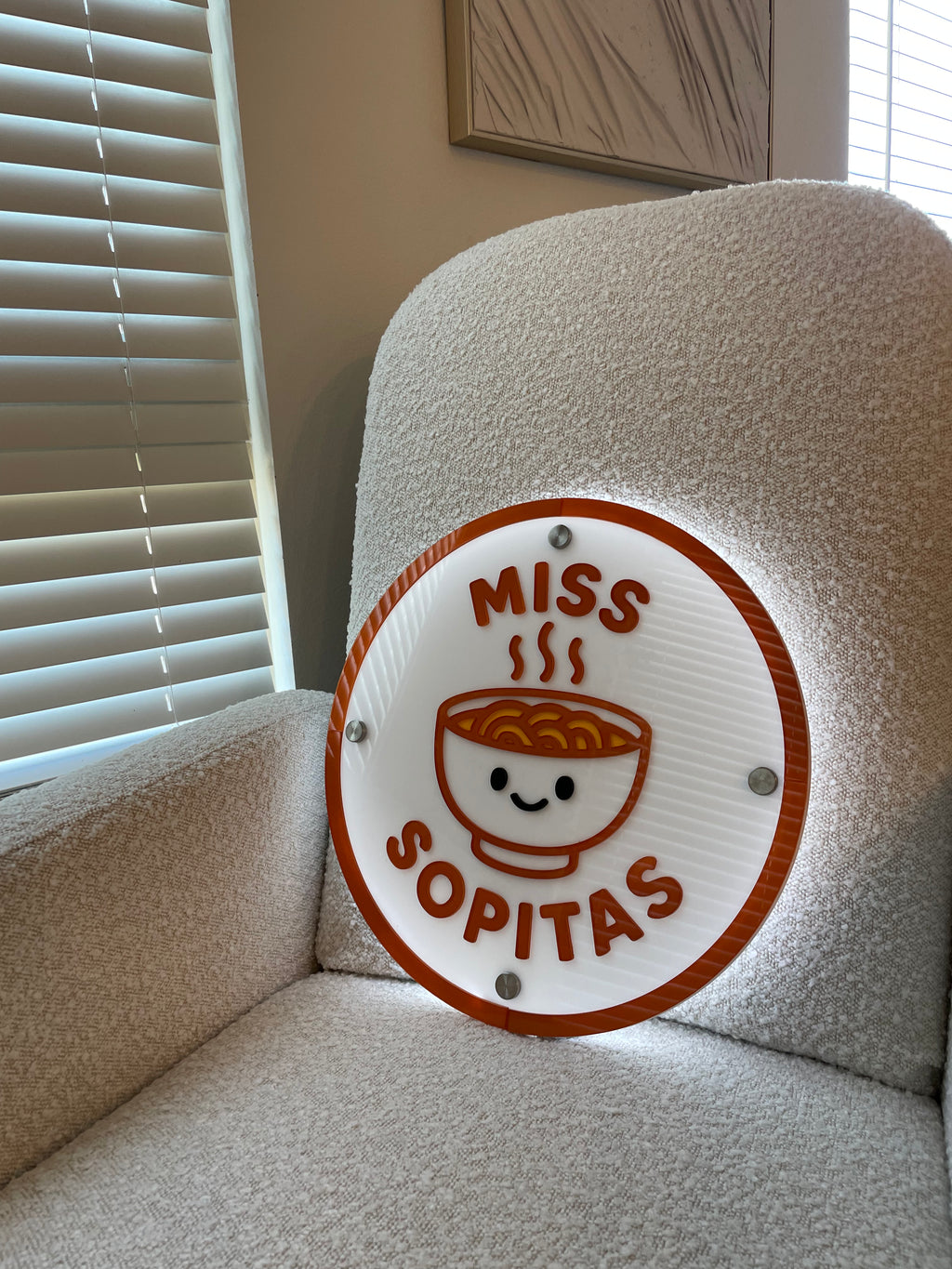 Acrylic Custom Sign (With light)