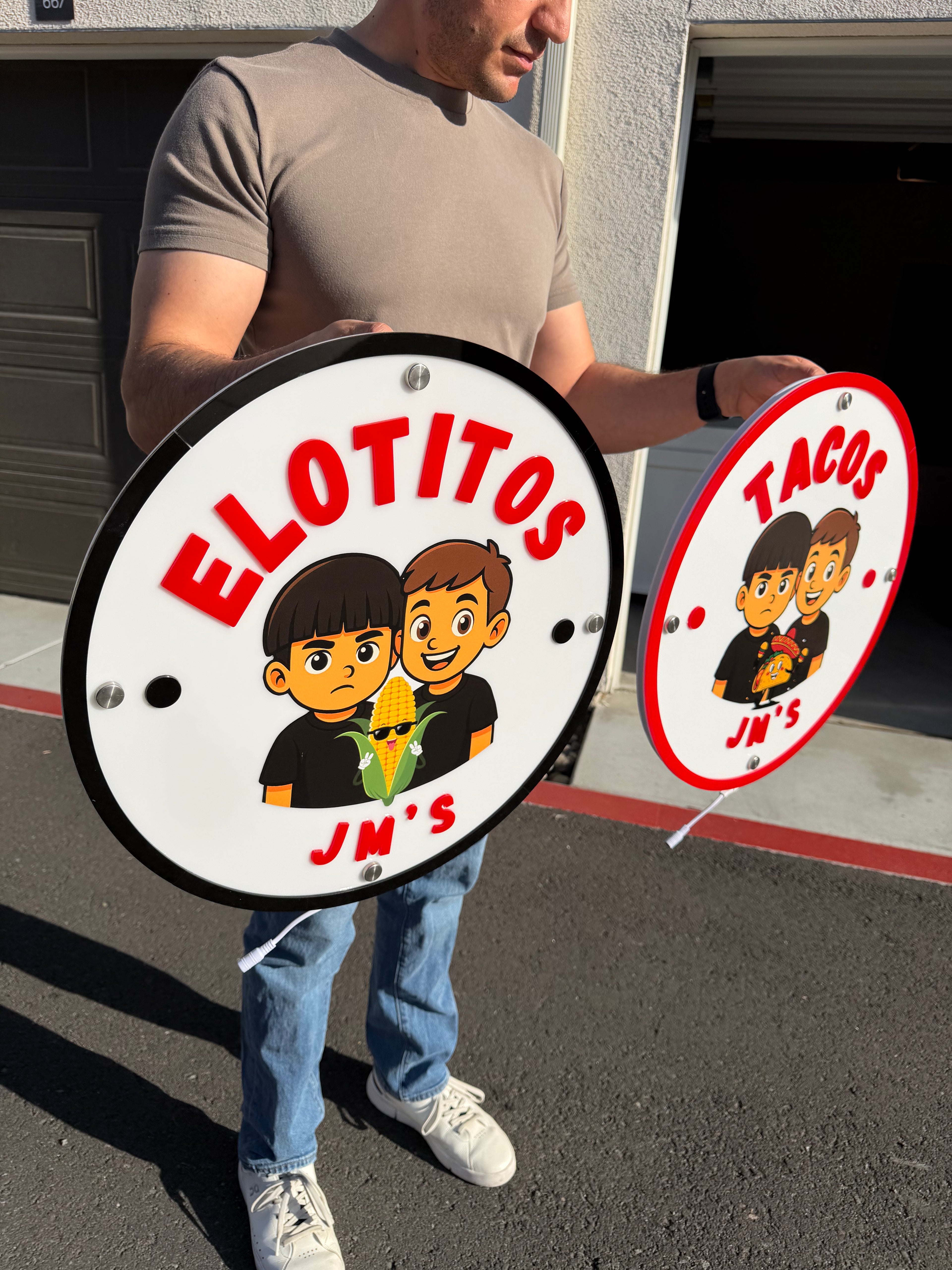 Acrylic Custom Sign (With light)