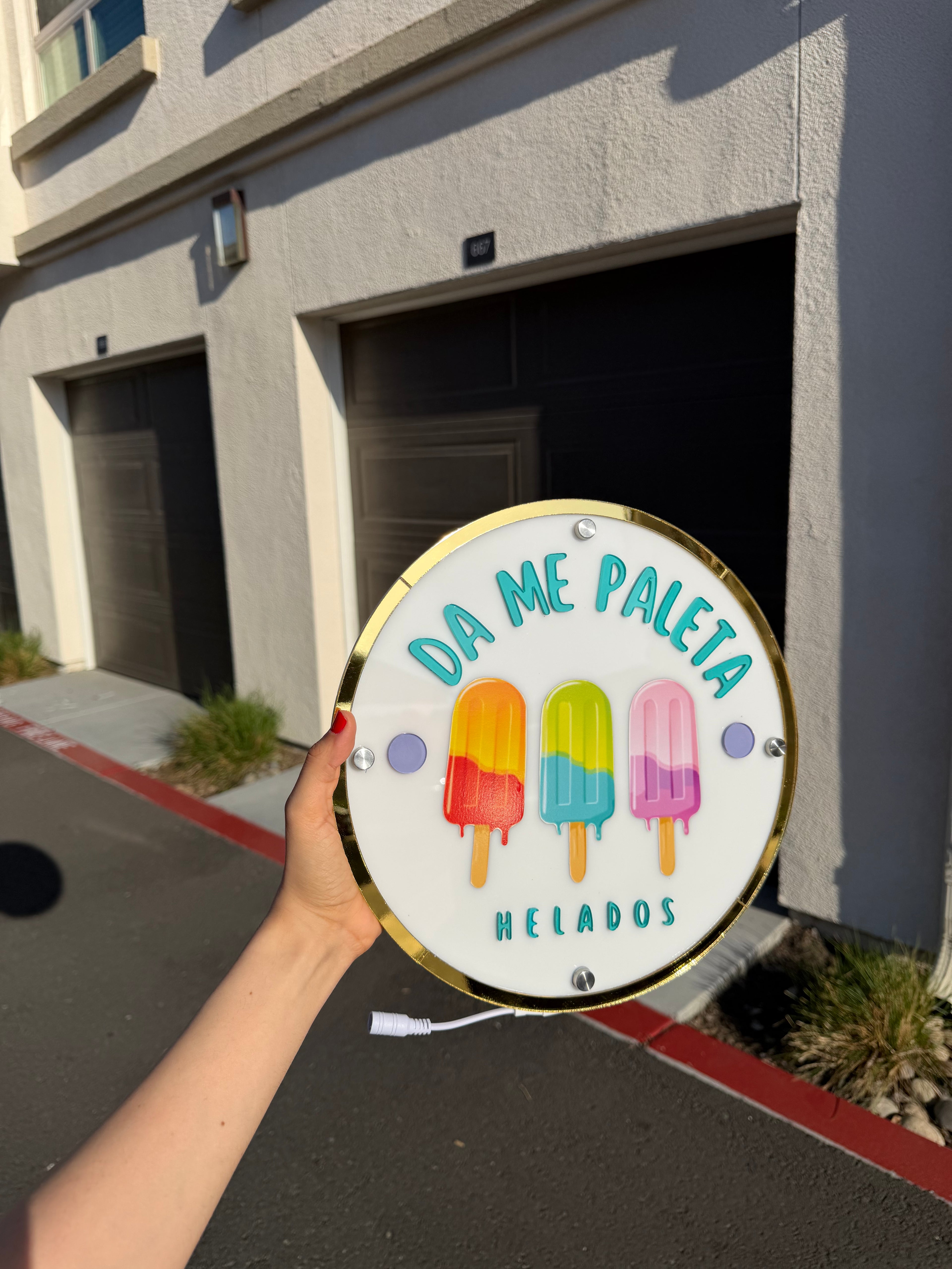 Acrylic Custom Sign (With light)